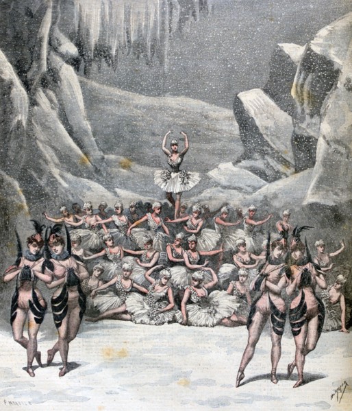 The Snow Ballet, from 'la Voyage dans la Lune' by Jacques Offenbach, 1892. Creator: Henri Meyer.