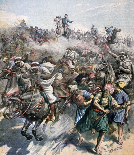 The death of General Margallo, the Rif war, Morocco, 1893. Artist: Unknown