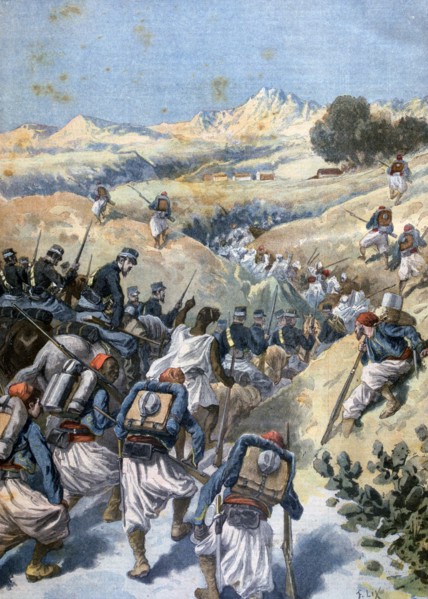 'Battle with the Brigands, Algeria', 1892. Artist: Frederic Lix