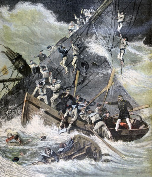 Shipwreck of the 'La Bourdonnais', Sainte Marie, Madagascar, 1893. Artist: Henri Meyer