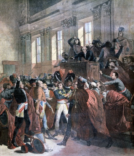 Bonaparte and the Council of Five Hundred at St Cloud, 10th November 1799, (1893). Artist: Unknown