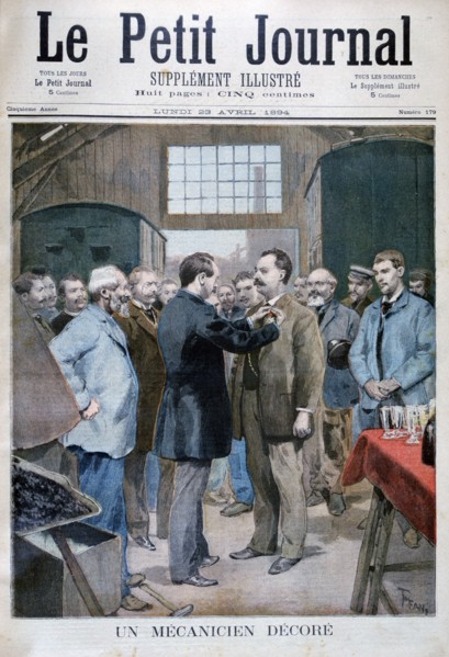 Decoration of a mechanic, 1894. Artist: Oswaldo Tofani