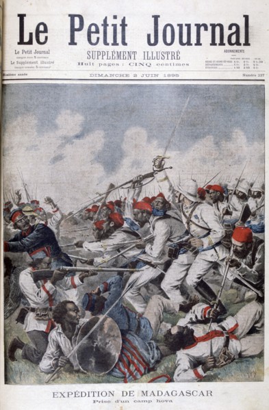 The capture of a Hova camp, Madagascar, 1895. Artist: Henri Meyer