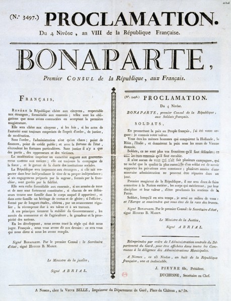 'Proclamation of Napoleon as 1st Consul', 19th century. Artist: Unknown