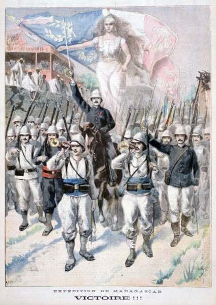 Victory!!, French intervention in Madagascar, 1895. Creator: F Meaulle.