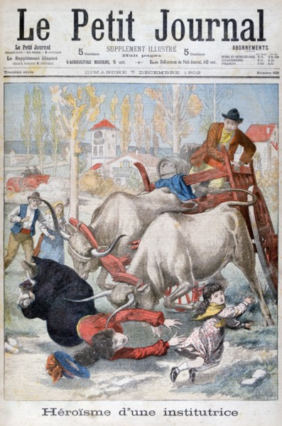 Heroism of a teacher, 1902. Artist: Unknown