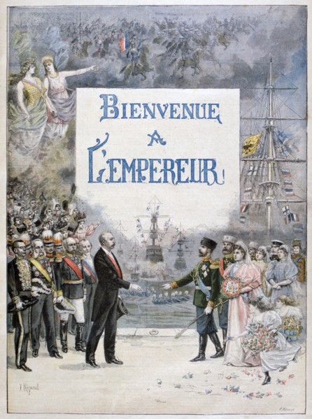 Nicholas II of Russia and Félix Faure, President of the French Republic, 1896. Creator: F Meaulle.