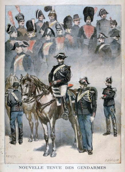 New uniform of the Gendarmes, 1896. Creator: F Meaulle.
