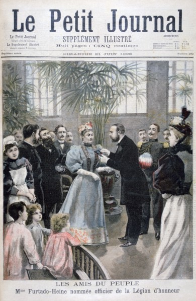 Mrs Furtado-Heine named Officer of the Legion of Honour, 1896. Creator: F Meaulle.