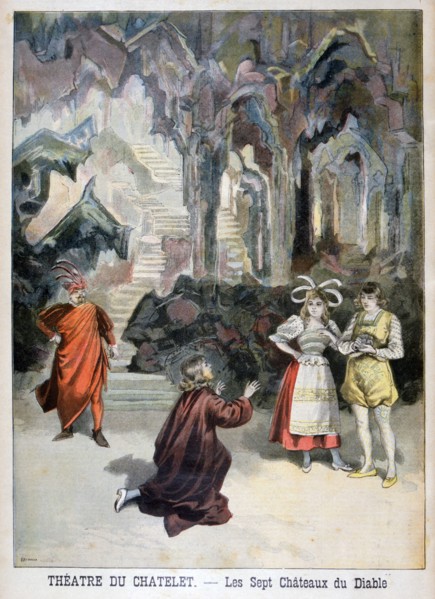 Performance of "Les Sept Chateaux du Diable", Theatre du Chatelet, Paris, 1896. Creator: F Meaulle.