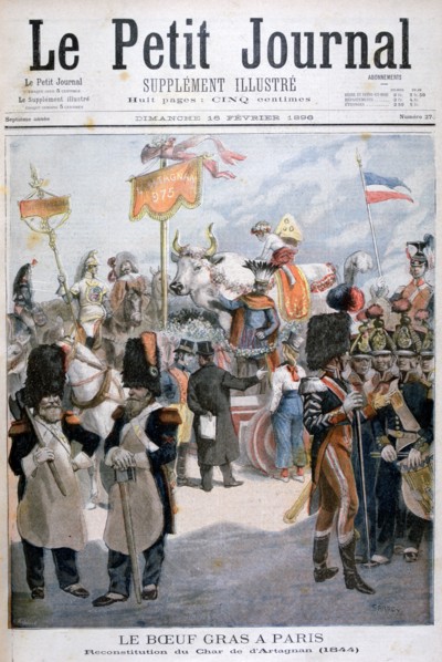 Fatted ox celebrations in Paris, 1896. Creator: F Meaulle.