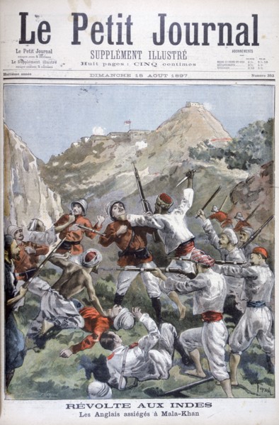 Revolt on the North-West Frontier, the British besieged at Malakand, India, 1897. Creator: Oswaldo Tofani.