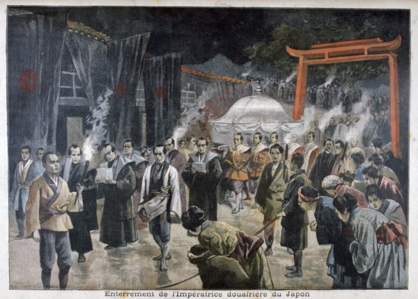 Funeral of the Empress Dowager of Japan, 1897. Creator: F Meaulle.