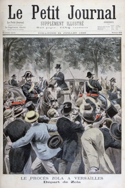The depature of Émile Zola from Versailles, 1898. Artist: Henri Meyer