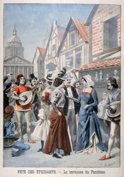 Fête des étudiants, the village fair of Panthéon, Paris, 1898. Creator: F Meaulle.