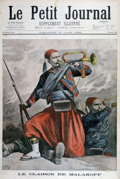 The bugles of Malakoff, 1898. Artist: Henri Meyer