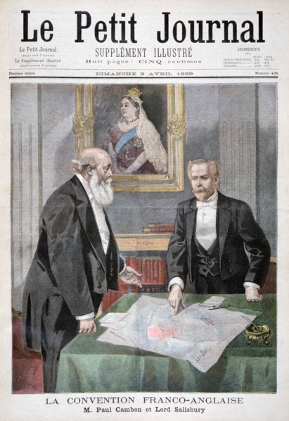 The Anglo-French Convention, 1899.  Creators: Oswaldo Tofani, F Meaulle.