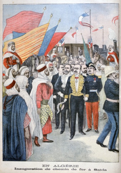Inauguration of railroad, Saida, Algeria, 1900. Artist: Unknown