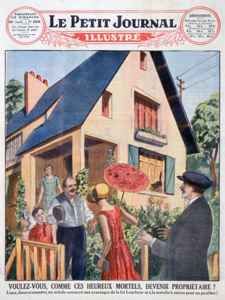Do you want, like these lucky fellows, to become a house owner?. Artist: Unknown