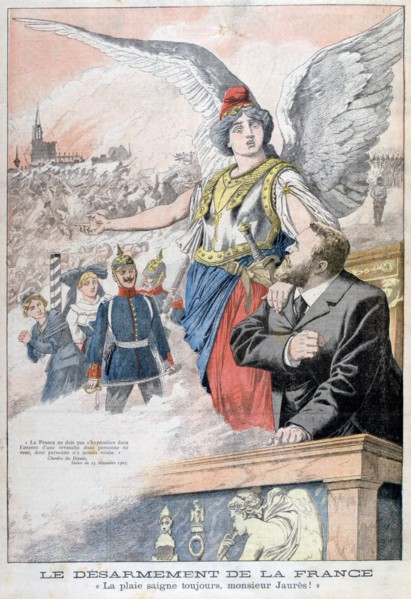 The disarmament of France, the wound always bleeds, Mr Jaures!, 1903. Artist: Unknown