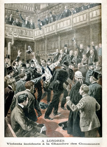 In London, Violent incident in the Chamber of Commons, 1901. Artist: Unknown