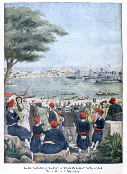 French fleet at Mytilene (Lesbos), 1901. Artist: Unknown