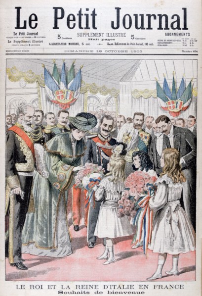 The King and Queen of Italy in France, 1903. Artist: Unknown
