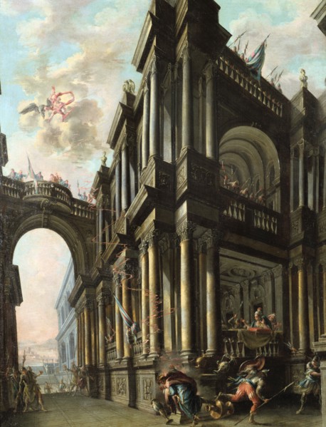 'Jupiter strikes a monarch on the crown in his palace', 1777. Artist: Nicola Bertuzzi
