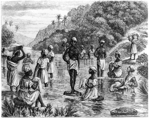 Washing clothes, Santo Domingo, 1873. Artist: Unknown