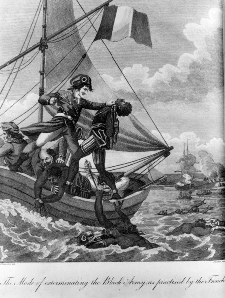 'The Mode of Exterminating the Black Army as Practised by the French', 1805.  Artist: John Barlow