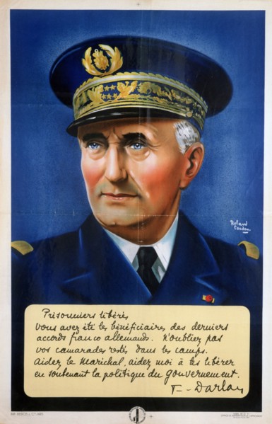 Admiral Darlan, Vichy French propaganda poster, c1940-1942. Artist: Roland Coudon