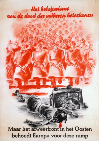 Dutch Nazi anti-communist propaganda poster, c1941-1945. Artist: Unknown