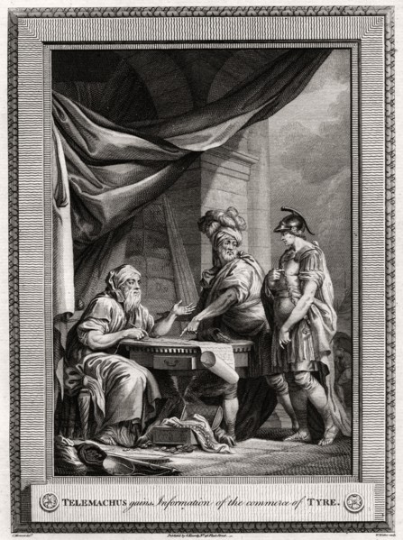 'Telemachus gains Information of the commerce of Tyre', 1775. Artist: W Walker