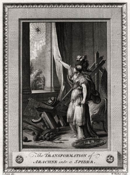 'The Transformation of Arachne into a Spider', 1775. Artist: W Walker