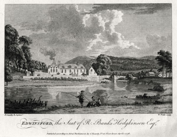 'Edwinsford, the seat of R Banks Hodgkinson Esq', Carmarthenshire, 1776. Artist: William Watts