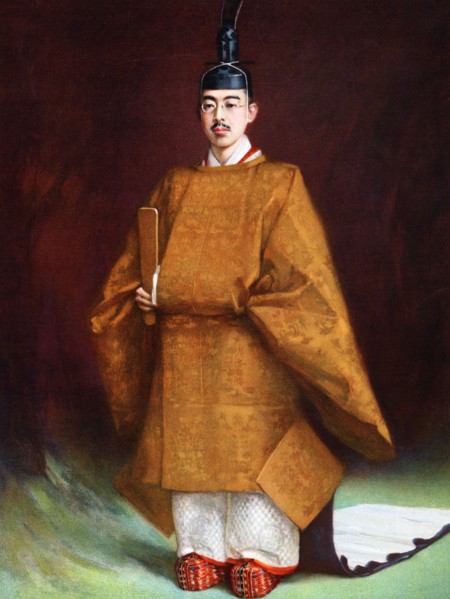 Emperor Hirohito in his coronation garments, c1924-1926. Artist: Unknown