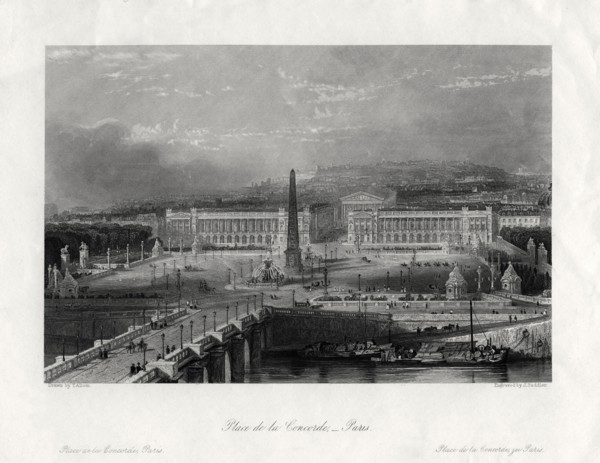 'Place de la Concorde, Paris', France, 1875. Artist: J Saddler