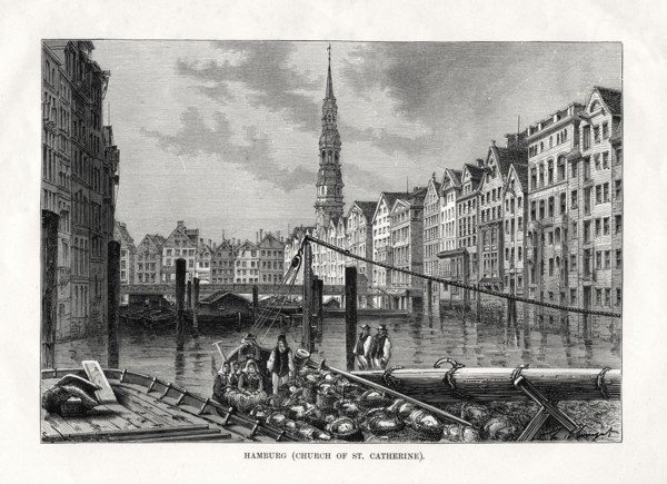 'Church of St Catherine, Hamburg', Germany, 1879. Artist: Unknown