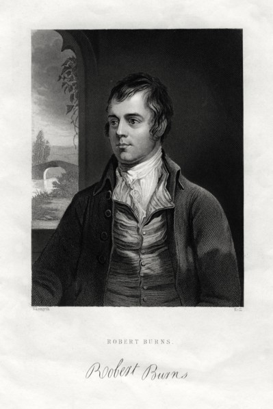 Robert Burns, Scottish poet, 19th century. Artist: W Holl