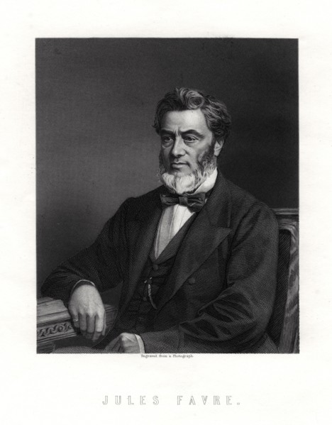 Jules Claude Gabriel Favre, French statesman, 19th century. Artist: Unknown