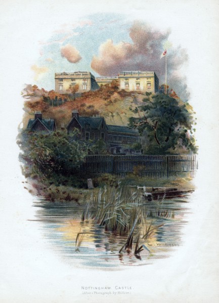 Nottingham Castle, Nottinghamshire, 1895. Artist: C Wilkinson