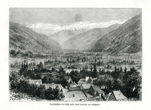 Cier and the valley of Bagneres-de-Luchon, France, c1879.Artist: C Laplante