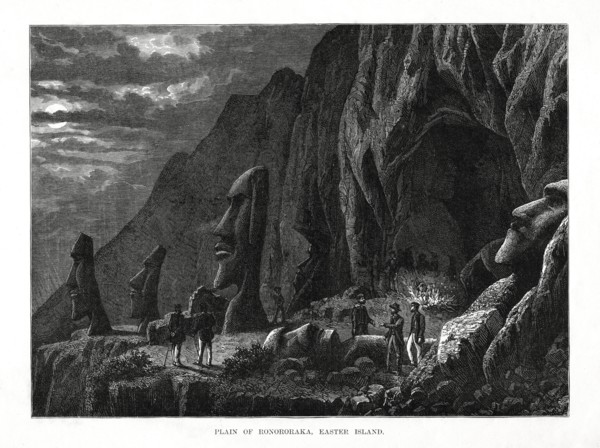 'Plain of Ronororaka, Easter Island', 1877. Artist: Unknown