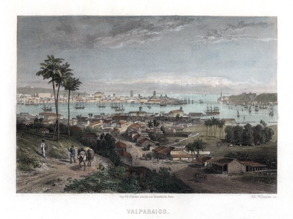 Valparaiso, Chile, 1840. Artist: Edward Willmann