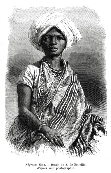 'Negresse Mina', Brazil, 19th century. Artist: A de Neuville