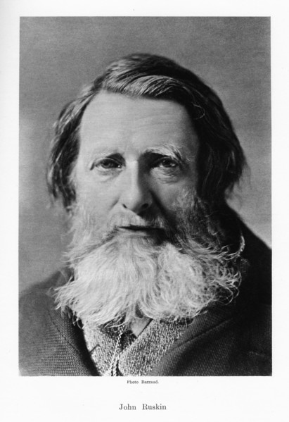 John Ruskin, English critic, poet and artist, c1880s.Artist: Barraud