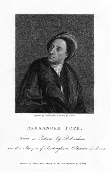 Alexander Pope, English poet, (1807).Artist: C Picart