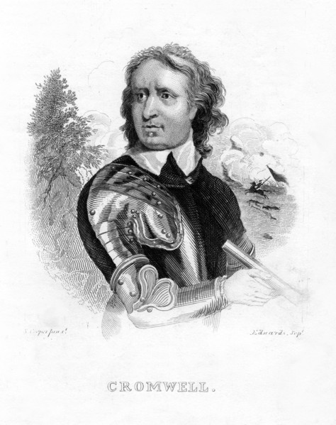 Oliver Cromwell, English military leader and politician, 19th century.  Creator: Edwards.