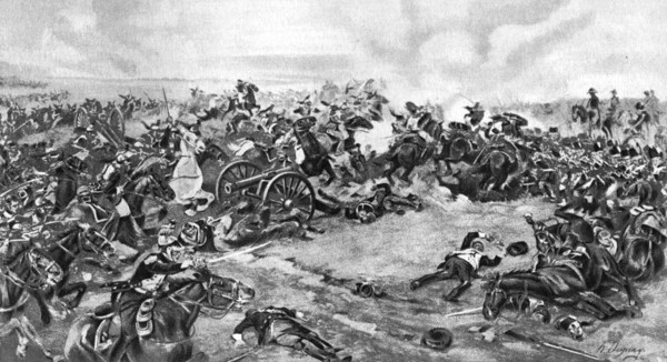 The Battle of Waterloo, fought on 18 June 1815, (1910). Artist: Unknown
