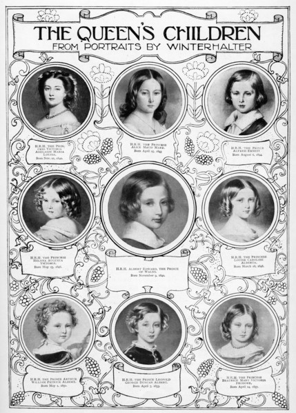 Queen Victoria's children, mid-19th century.Artist: Franz Xaver Winterhalter